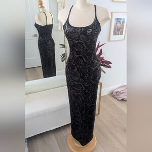 Elegant Black Floral Dress